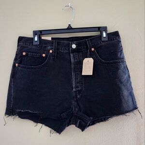 Levis Black Denim Shorts Nwt